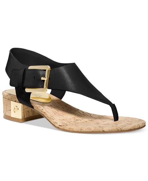 michael kors thong sandals black